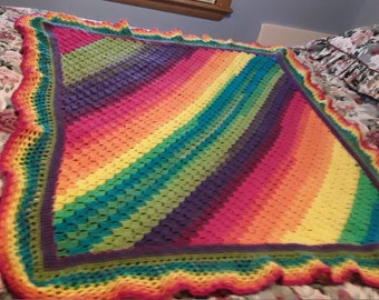 Crocheted C2C Rainbow Baby Blanket