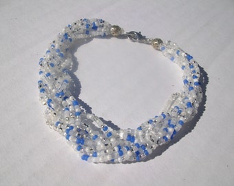 Blue Sparkle Braided Bracelet