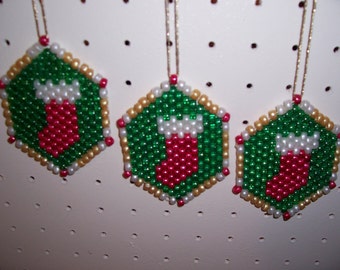 Stocking Ornament - set of three