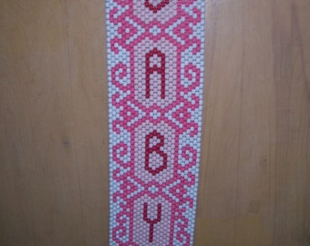 Pink Baby Beaded Banner