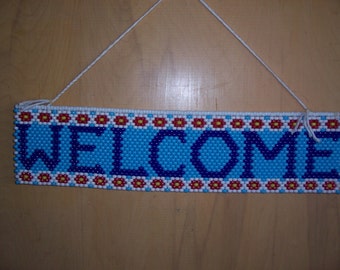 Welcome Beaded Banner