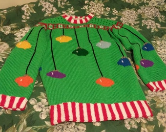 Arthur Christmas sweater-L & XL - made to order