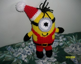 Santa Minion Doll with one eye