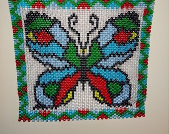 Rainbow Butterfly Beaded Banner