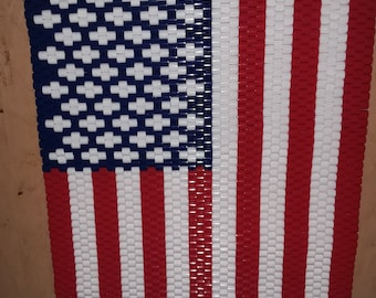 American Flag Beaded Banner