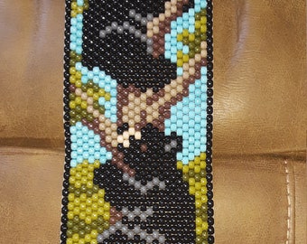Two Bears Beaded Banner