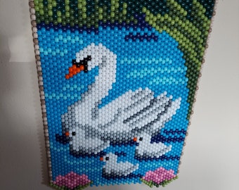 Swans Beaded Banner