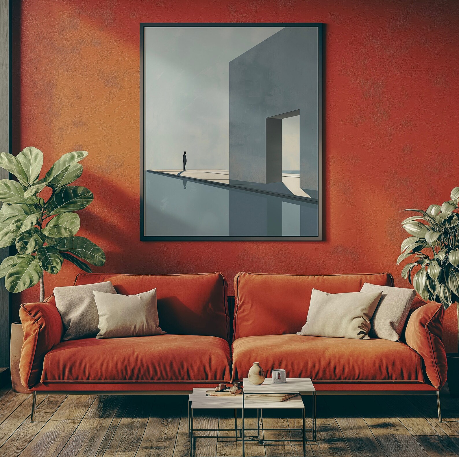 Modern Minimalist Art Print - Abstract Architecture Illustration ... - Minimalist Modern Art For Sale