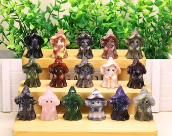 1.5 inches, Hand-Carved Crystal Ghost, Halloween Home Decoration, Party Gift, Gift For Friends