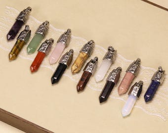Gemstone Point Pendant,Crystal Pointed Pendant,Healing Crystal Jewelry, For Jewelry Making Pendant, For Gifts