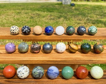 Sfera di cristallo naturale da 25 mm: pietra divinatoria curativa