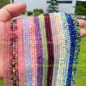Faceted Gemstone Beads: 2mm-4mm Crystal Beads for Jewelry Making