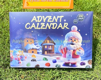Natural Quartz Crystal Advent Calendar, Christmas Countdown Gift