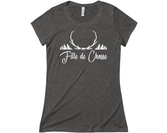 Tshirt triblend Fille de chasse | Chasseuse à l'affût