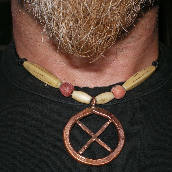 Gebo copper rune pendant