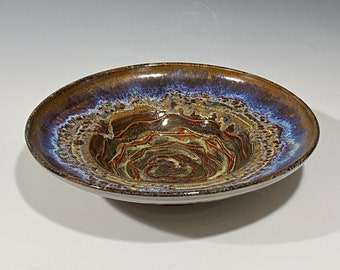 Platter / Bowl with slip decoration, multi-colors