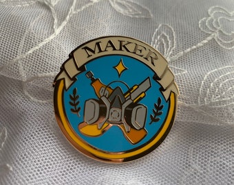 Insignia de honor de alfiler de esmalte MAKER // Herrero de espuma, armadura, cosplayer, disfraz