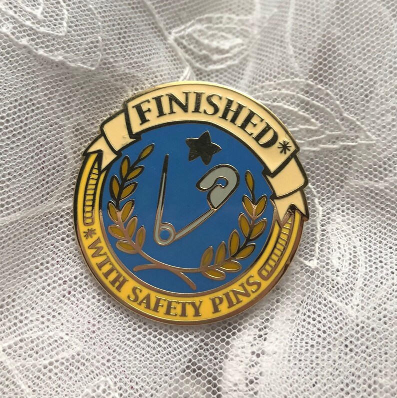 Crafting Costume Finished With Safety Pins Enamel Pin Badge of Honor Cosplay