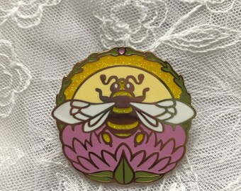 Insignia de pin de brillo de tóbol de abeja