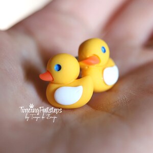 Rubber Ducky - Resin -  Stud Earrings