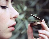 A Natural Beauty! Authentic plant fragrance as a solid natural perfume in a luxe tapestry oval engraved case, Perfect little travel luxury