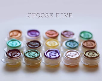 Great Gift Item! Solid Natural Perfume Sample Set of Five (5) - Eco-love plant vitality pack. Luxury botanical perfume set