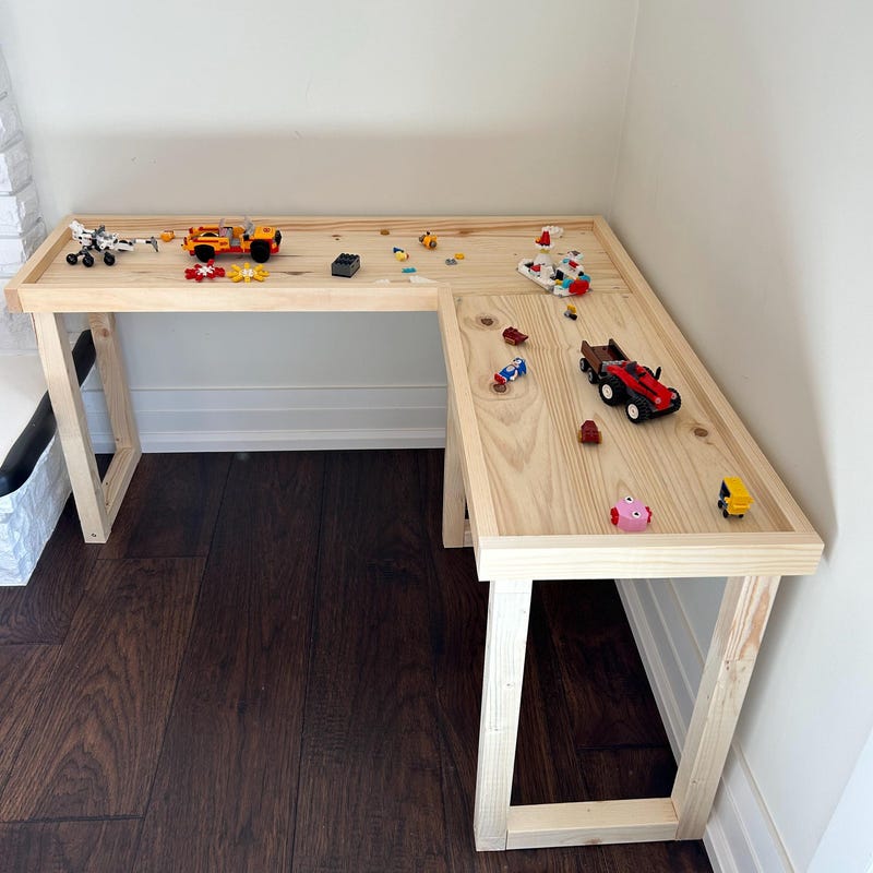 L Shape Table Simple L Shaped Table - Etsy