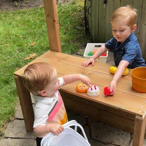 Lemonade Stand Digital Plans Build Your Own Market Stall DIY Backyard Play Sensory Play Outdoor Table DIY Kids Table for Pretend Play