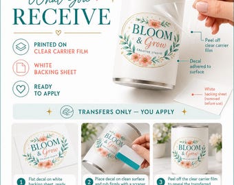 Custom UV DTF Transfers for Small Business Logo Stickers Product Labels Packaging Decals Waterproof Brand Transfers