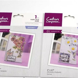 2 troqueles Gemini EdgeAble Roses & Daisies de Crafters Companion, nuevos
