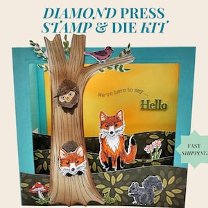 Diamond Press Woodland Stamp & Die Kit: Paper Craft Supplies