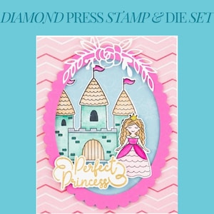 Diamond Press Stamp & Die Set: Castle Princess Card Crafting