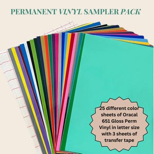 Oracal 651-vinylmonsternemer: 25 vellen regenboogkleuren met transferpapier