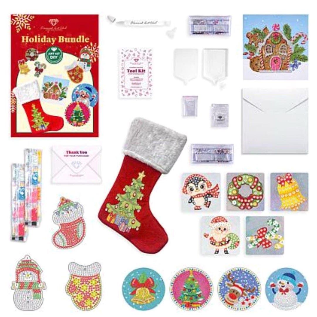 Diamond Art Club Holiday Bundle Christmas Stocking Kit DIY