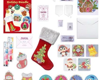 ダイヤモンドアートクラブ ホリデーバンドル クリスマスストッキングキット DIYクラフト ダイヤモンドペインティング