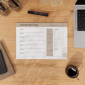Wochenplaner | Familienplaner | Menüplaner | To Dos | Notizen | zum ausdrucken | digitale Datei A4 Format | Planung | Routinen | Aufgaben