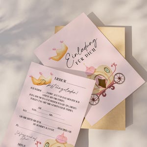 1x | 5x | 10x Einladungskarten Kindergeburtstag | Kutsche | Einladung für Kinder | Einladung zum Kindergeburtstag | Geburtstag | DIN A6