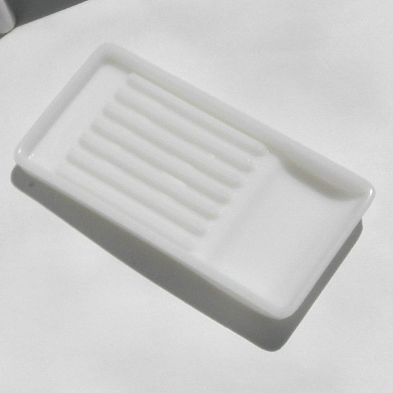 Dental Tray By Valtronic Vintage Milk Glass Vanity Drawer Etsy