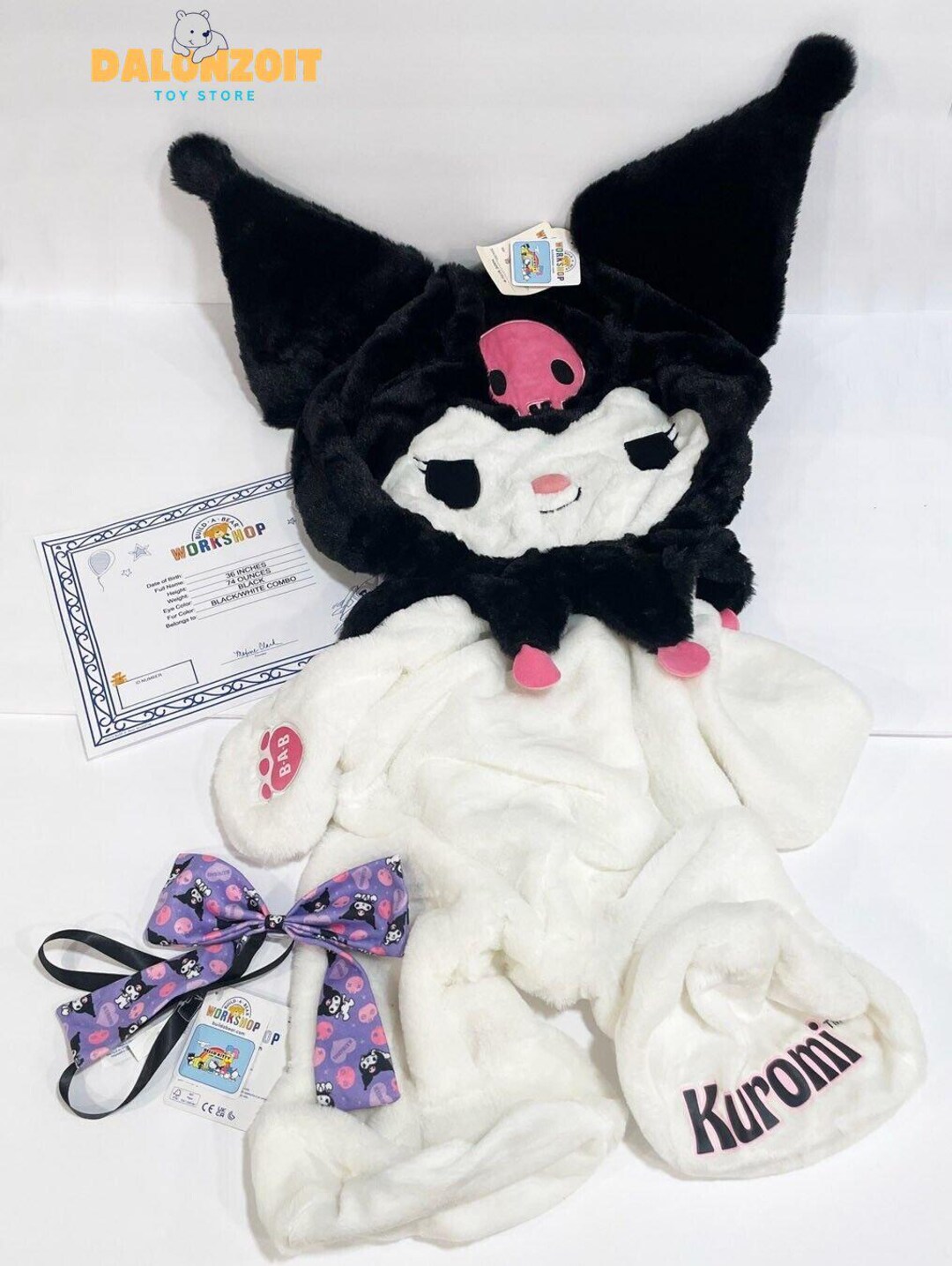 NWT Buildabear Hello Kitty & Kuromi Giant Jumbo Plush Unstuffed