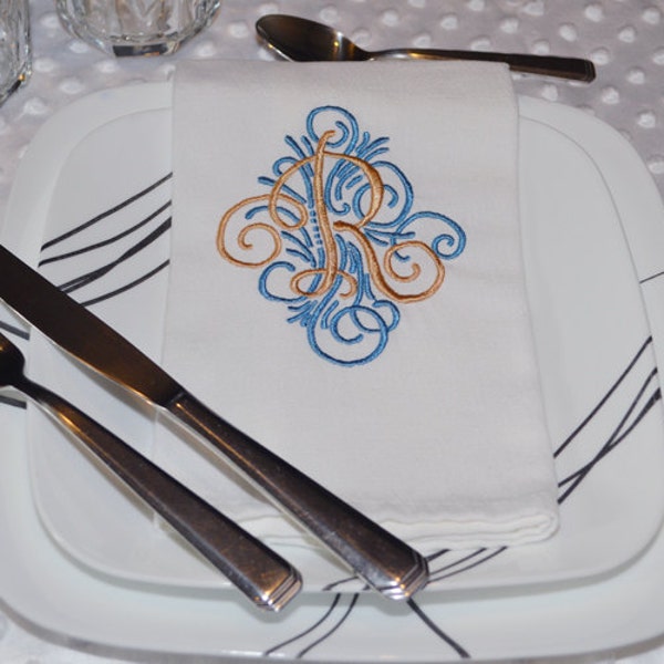 Custom Order 4-pc set of Monogrammed Dinner Napkins table napkins cloth napkins custom listing from Figtreeboutique