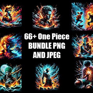 66+ One Piece Mega Bundle 1 LAYERED Files , Luffy , Zoro , Sanji  , PNG JPG Files Cricut Silhouette