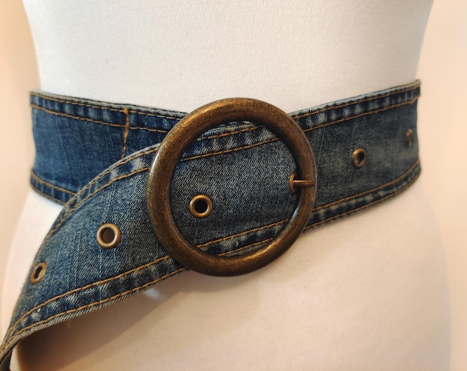 Y2K Dark Blue Jeans Belt