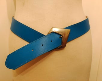 Vintage Ferrini Leather Belt with Ornate Metal Buckle Sz 38 Vintage Ferrini Leather Belt With Ornate Metal Buckle Sz 38  main image 2