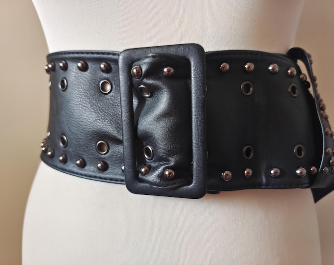 Missguided Heavy Extra Wide Goth Punk Belt Perfect Condition