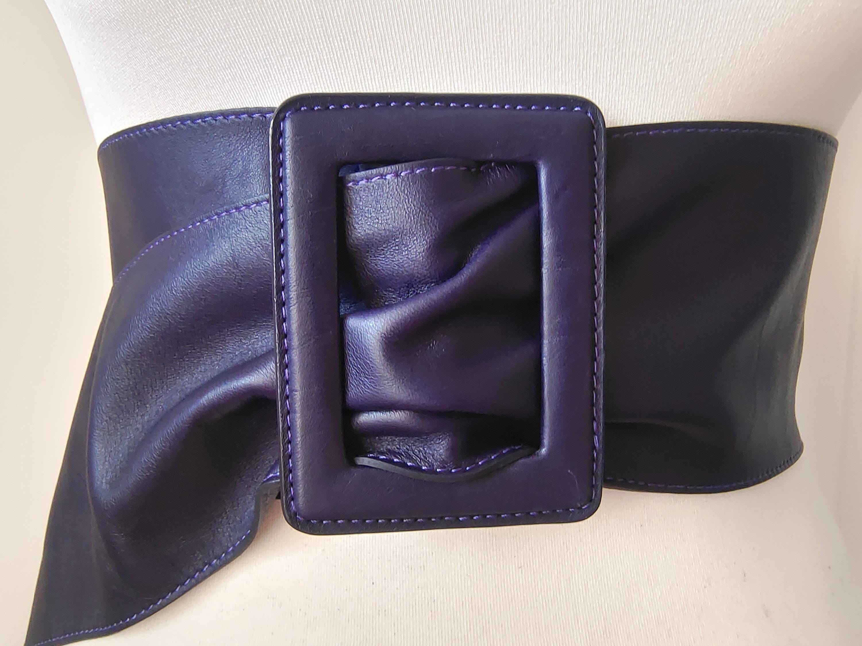 Brambilla leather belt Wide Leather Belt with Gold Buckle | Pecan | BRAHMIN main image 3