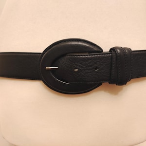 Black Real Leather Belt by Hugo Boss Made in Italy