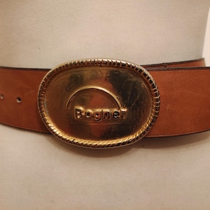 Bogner Leather Belt Embroidered Brown Women\'s Size‎ 08 Bogner Belt - Etsy main image 2