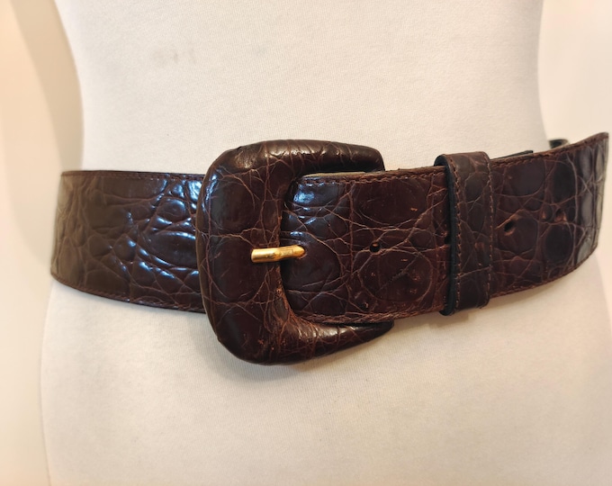 80's Vintage Brown Belt by JAKOBY