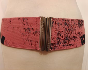 Wide Pink Elastic Belt by Miss Sixty Made in Italy