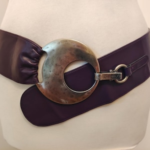 VINTAGE 80s 90s Plum Leather Wrap Belt Vintage 90 main image 4